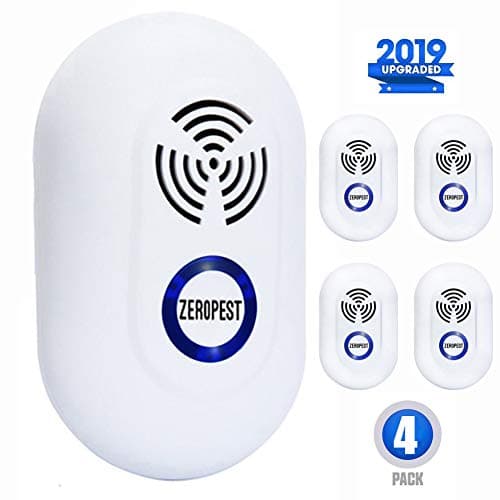 2019 UPGRADED Ultrasonic Pest Repeller Plug-in 4 Pack Electronic Repellent Effective in Repelling Mosquitoes, Mice, Ants, Bugs, Rats, Roaches, Spiders, Flea, Insect | Non-Toxic Human and Pet Safe