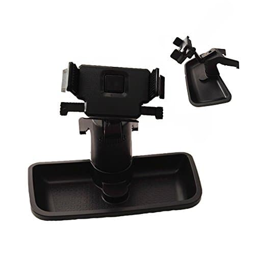 Car Cell Phone Bracket,Jeep JK Wrangler Upper Dash Panel with holder for Large I Phone and I Phone Plus; Mini Pad; Cradle; Black, fits 2007 to 2017 2/4WD