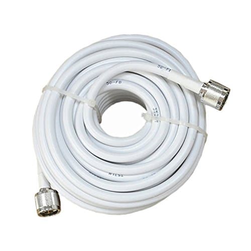 Phonelex 100ft (30M) 5D-FB Ultra Low Loss Cell Phone Signal Booster Coaxial Cable with N-N Type Male Connector on Both Ends