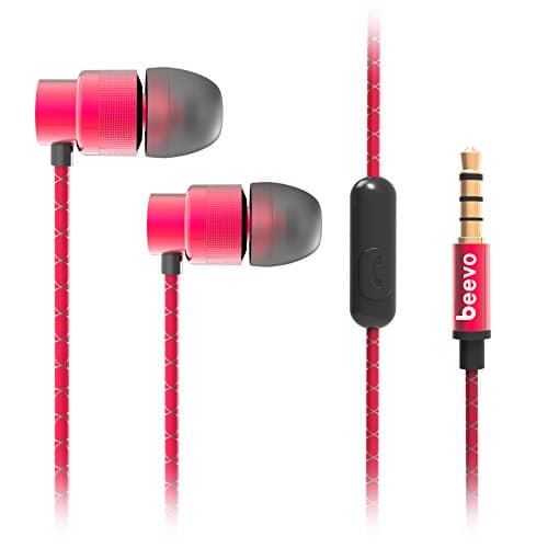Wackolee In-ear Universal Headphones with Mic - Red