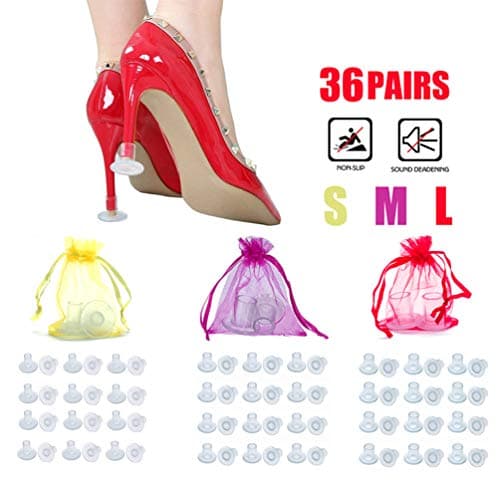 Stiletto High Heel Protectors,36 Pairs Heels Stopper Shoe Heel Savers Stoppers Covers Perfect for Weddings, Races…