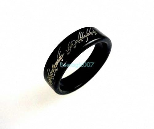 Black Engraved Wizard PK Ring Magnetic Ring (available at 18,19,20mm) - Magic Accessories