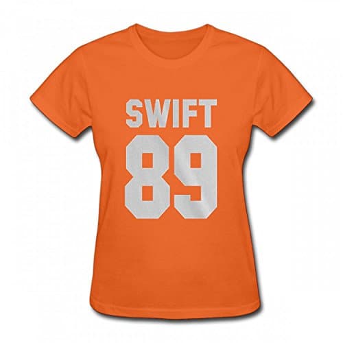LOJSAQ Swift 89 Tshirt Popular Print T-Shirts Valentine Women's Tee Orange