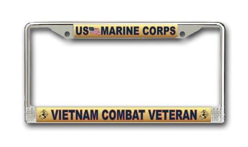 US Marine Corps Vietnam Combat Veteran License Plate Frame