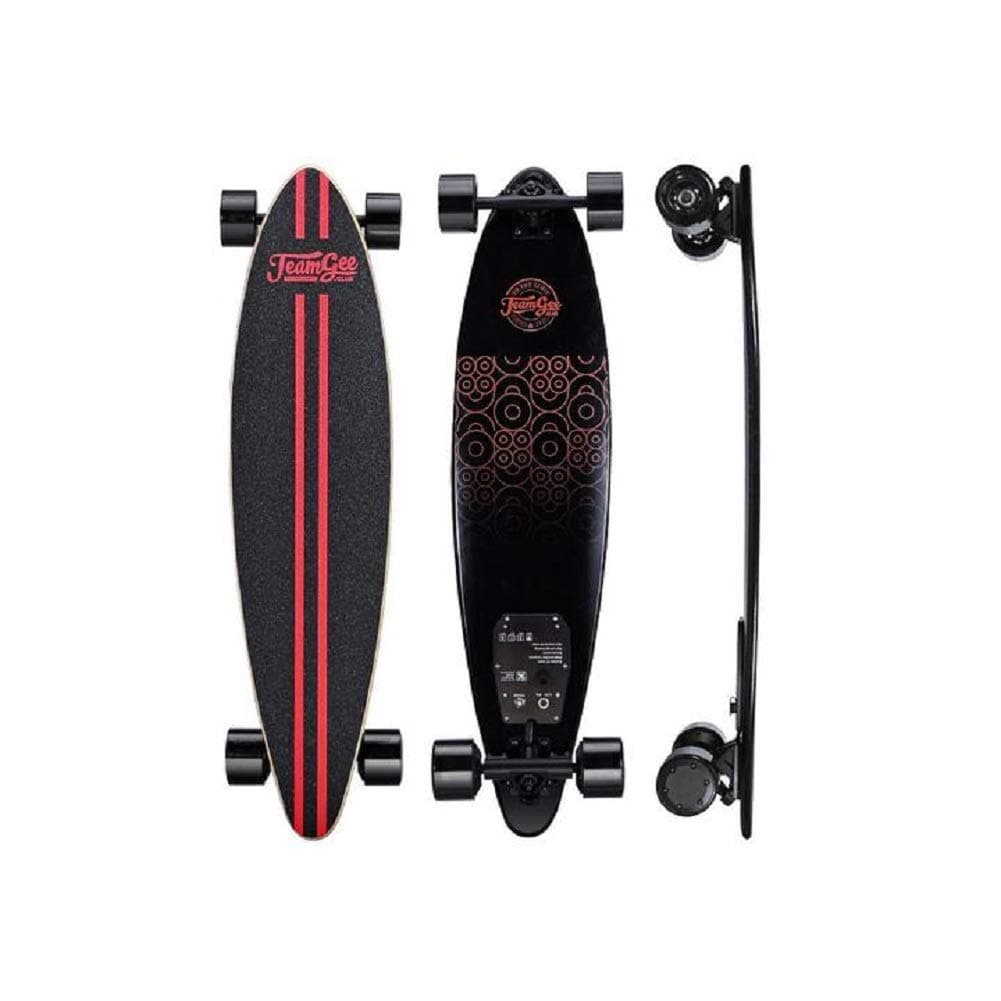TeamGee RXFSP Electric skateboard dual engine power supply 2x380W electric long board new electronic skateboard H6 BLACK, ultra-thin cool surfing design