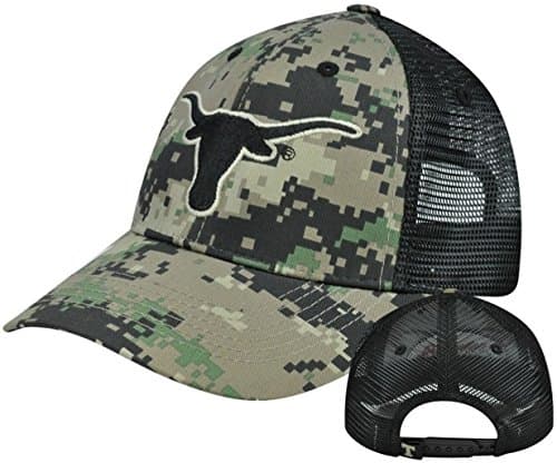 NCAA Texas Longhorns Digital Camo Camouflage Curved Bill Mesh Snapback Hat Cap