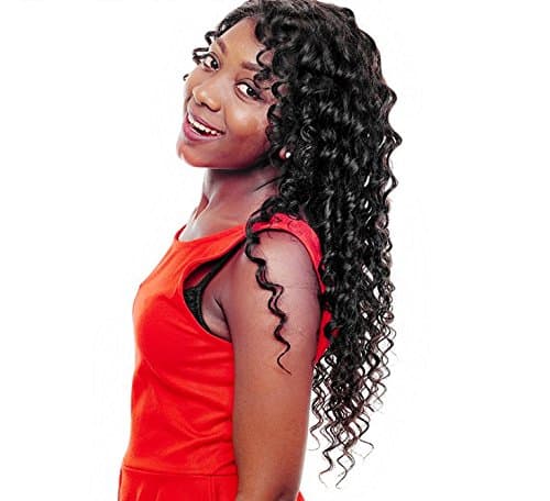 Buself Brazilian Virgin Hair Loose Wave 3 Bundles 8A Unprocessed Human Hair Extensions Virgin Hair Weave Natural Black (22 24 26)