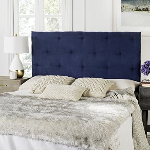 Safavieh Martin Navy Blue Velvet Upholstered Tufted Headboard (Queen)