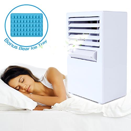 JCSHHUB Mini Air Conditioner Fan Portable Cooler Misting Evaporative Circulator Humidifier Bladeless Quiet for Table Home, Nightstand Office, Dorm