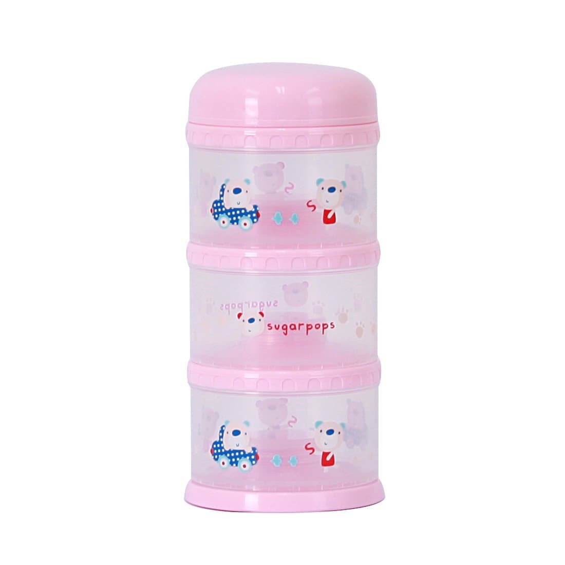 Yomilock 3-Layer Antibiotic Milk Powder Container / Dispenser Pink - Made In Korea