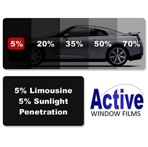 Active Film Limo Black, Medium, Light & Ultra Light Car Auto Tint Window Tinting Film 5% Limo Black 4mx76cm