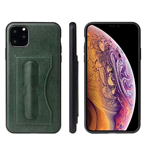 HUASANTAI SANTAI Compatible with iPhone 11 Pro Max Case, iPhone 11 Pro Max Full Protective Case with Credit Card Holder and Kickstand, Soft Shockproof Leather Case for iPhone 11 Pro Max (6.5 inch)