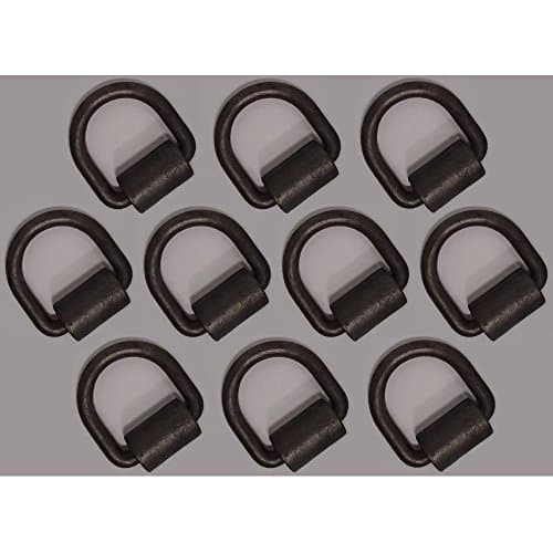 TEN (10) 1/2" D Rings Weld-on Tie Down Lashing Ratchet Flatbed Truck Trailer Cargo Strap