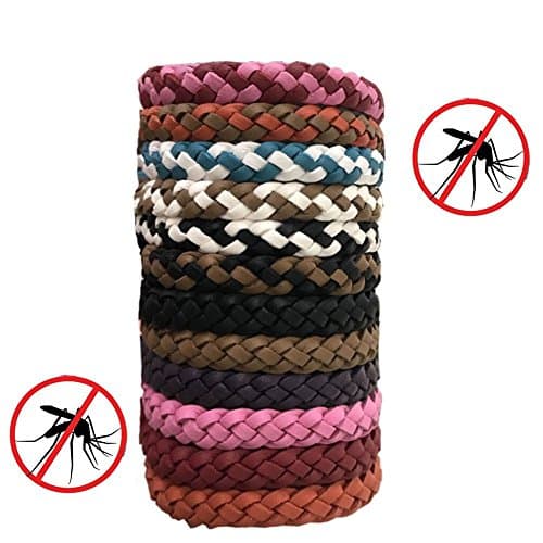 12 PCS Natural Repellent Wristbands and 6 PCS Anti Mosquito Stickers Ideal for The Children Pregnant Women and Elderly Finedo