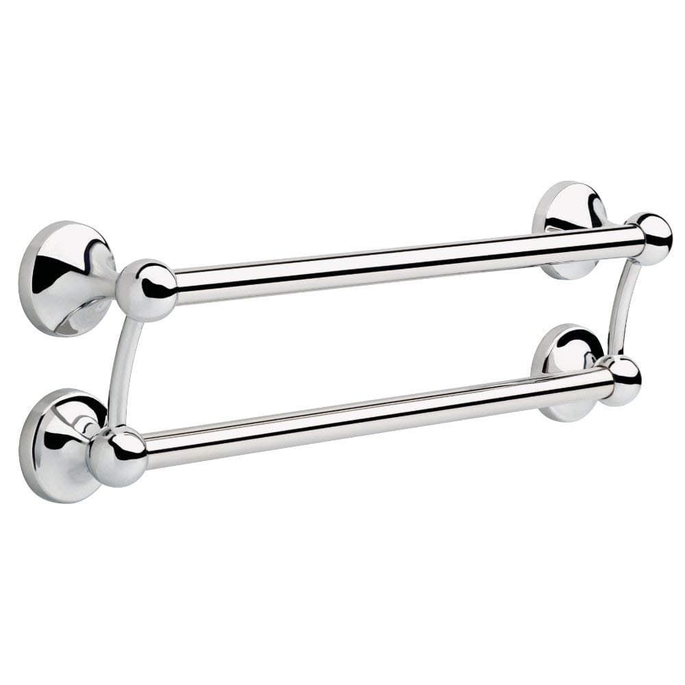 Delta Faucet DF703PC Wall Mounted 18" Towel Bar Rack with Assist Bar in Chrome, Bath Hardware Accessory