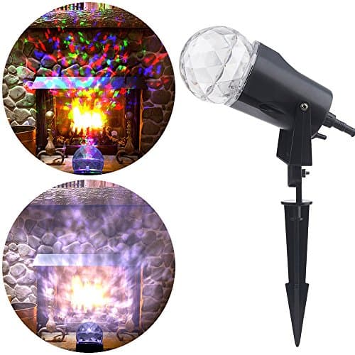 Xmas Laser Lights, Star Shower Motion Laser Lights Star Projector, Christmas Red Green Laser Lights for Home Garden Landscape Wedding Birthday Holiday Parties Camping and Outddoor. (White-Multicolour)