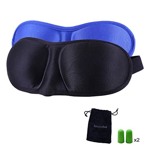 Sleep Mask Eye Mask For Sleeping, 3D Sleeping Mask With 2 Pack, Best Cover For Nap Or Travel, Comes In A Carry Pouch, Includes Ear Plugs, Travel Pouch For Men, Women, Kids