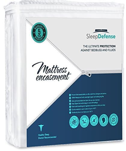 Sleep Defense Premium Mattress Encasement - 100% Waterproof, Bed Bug & Mites Proof, Hypoallergenic, Breathable Mattress Protector. 78-Inch by 80-Inch, King Standard by Sleep Defense