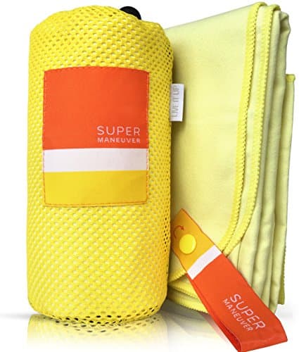 Super Towel for Sports, Beach & Travel — Lightweight, Compact, Absorbent, Quick-Drying, Soft Microfiber Suede — Awesome for pool, gym, yoga, bath, camping (Medium 40x20", Extra Large 60x32")
