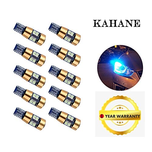 KAHANE T10 3030 19SMD W5W Wedge Car LED Bulb Super Bright Replacement Bulbs Error Free for Car Dome Map Reading License Plate Lights 12V(Pack of 10)