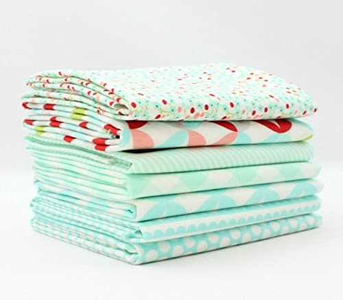 Basics - Aqua - Half Yard Bundle (BC.BA.AQ.7HY) by Bonnie and Camille for Moda