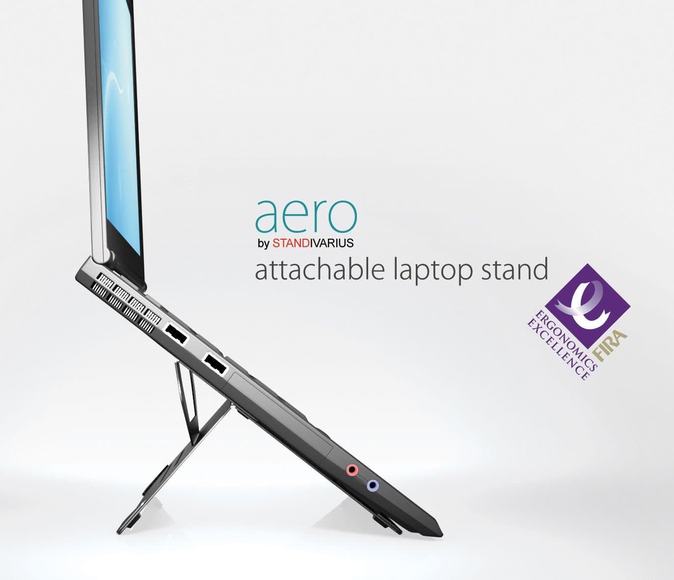 Standivarius Ultra Thin Aero Portable Travel Laptop Stand