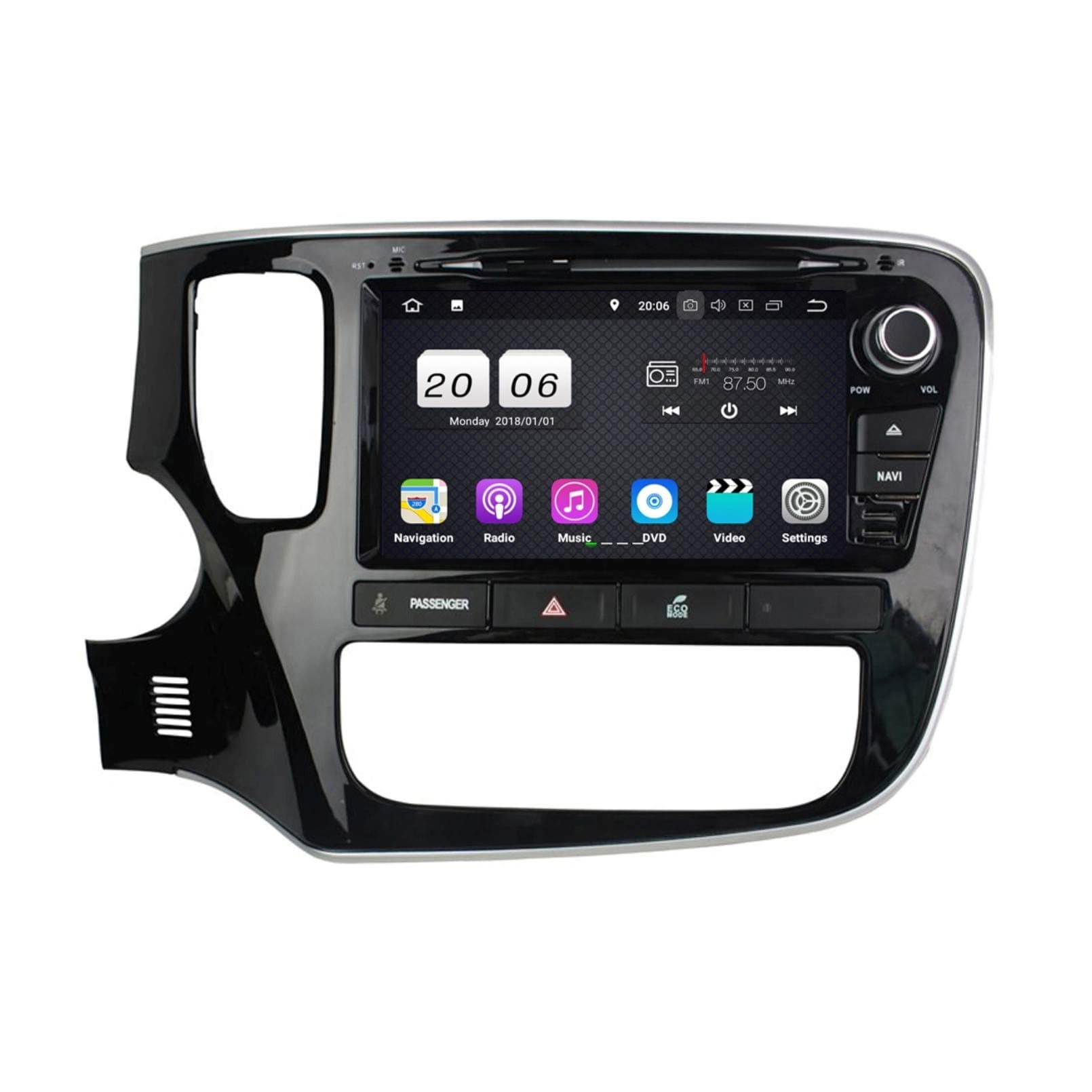8 Inch Touchscreen Android 8.1 OS Car Radio for Mitsubishi Outlander(2015-2018), DVD Player Bluetooth DAB+ Radio Head Unit