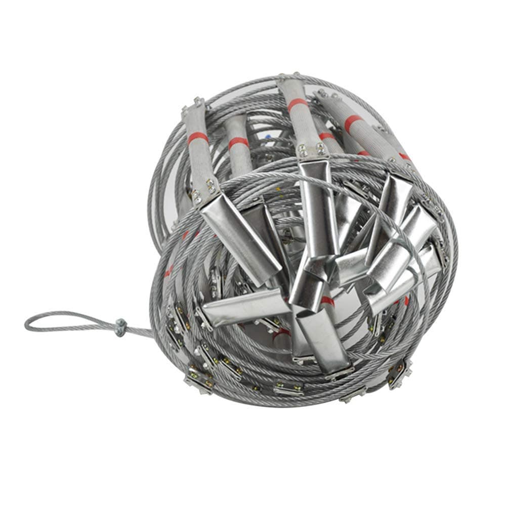 FIREDUXYL Emergency Aluminum Escape Rope Ladder, 32 ft (4 Story) High-Altitude Work and fire Escape Rope Ladder, Outdoor Portable Construction Ladder