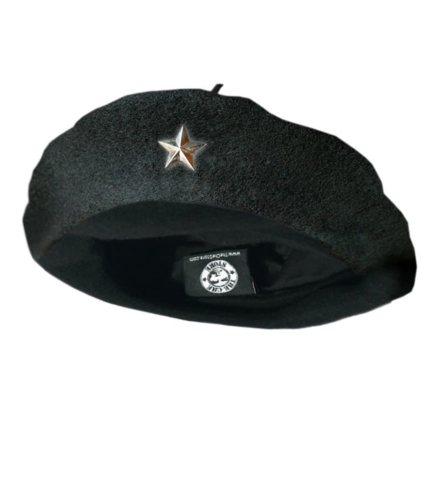 Che Guevara Store Beret Black Original Beret, Silver Star