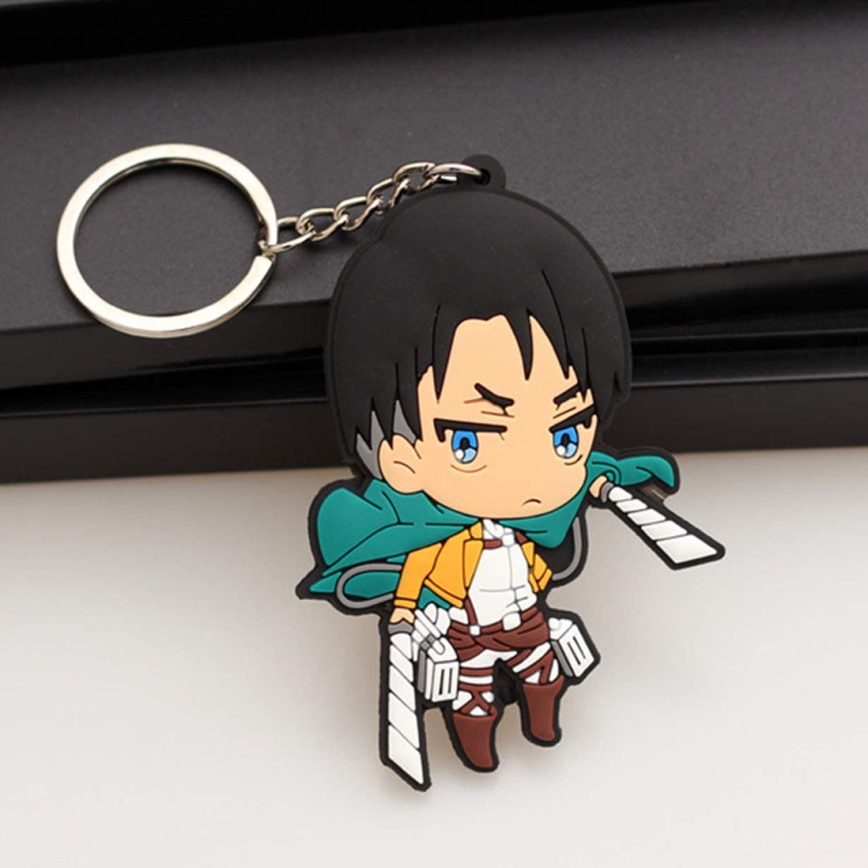 yejifs friendly Attack On Titan Anime Peripheral Keychain Schoolbag Hanging(None E )