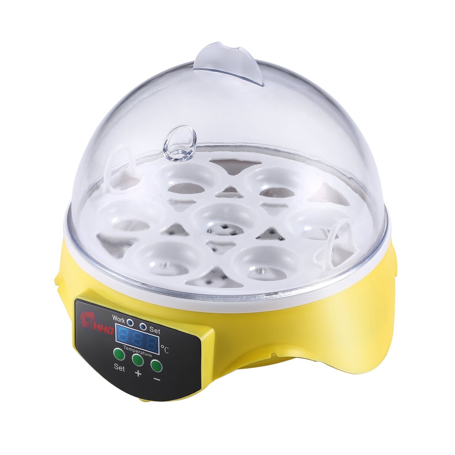 Egg Incubator, Mini Home Incubator with Digital Temperature Control and Transparent Cover