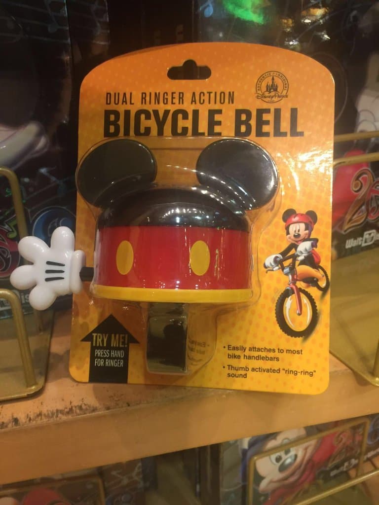 Disney Parks Mickey Mouse Bicycle Bell Dual Ringer Action New with Card