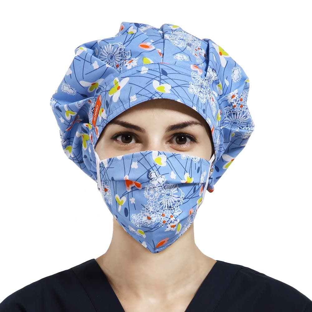 ANNO Work Hat Bouffant Scrub Cap One Size Multi Colors