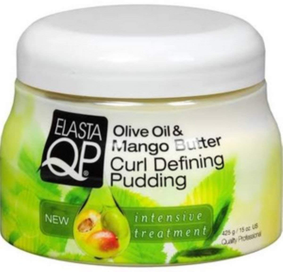 Elasta QP Olive Oil and Mango Butter - Curl Defining Pudding, 15 oz (Bundle of 3)