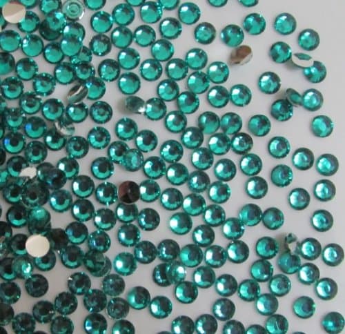 144pcs Round Flatback Resin Rhinestones 6mm (30ss)--- Teal Green By Pixiheart