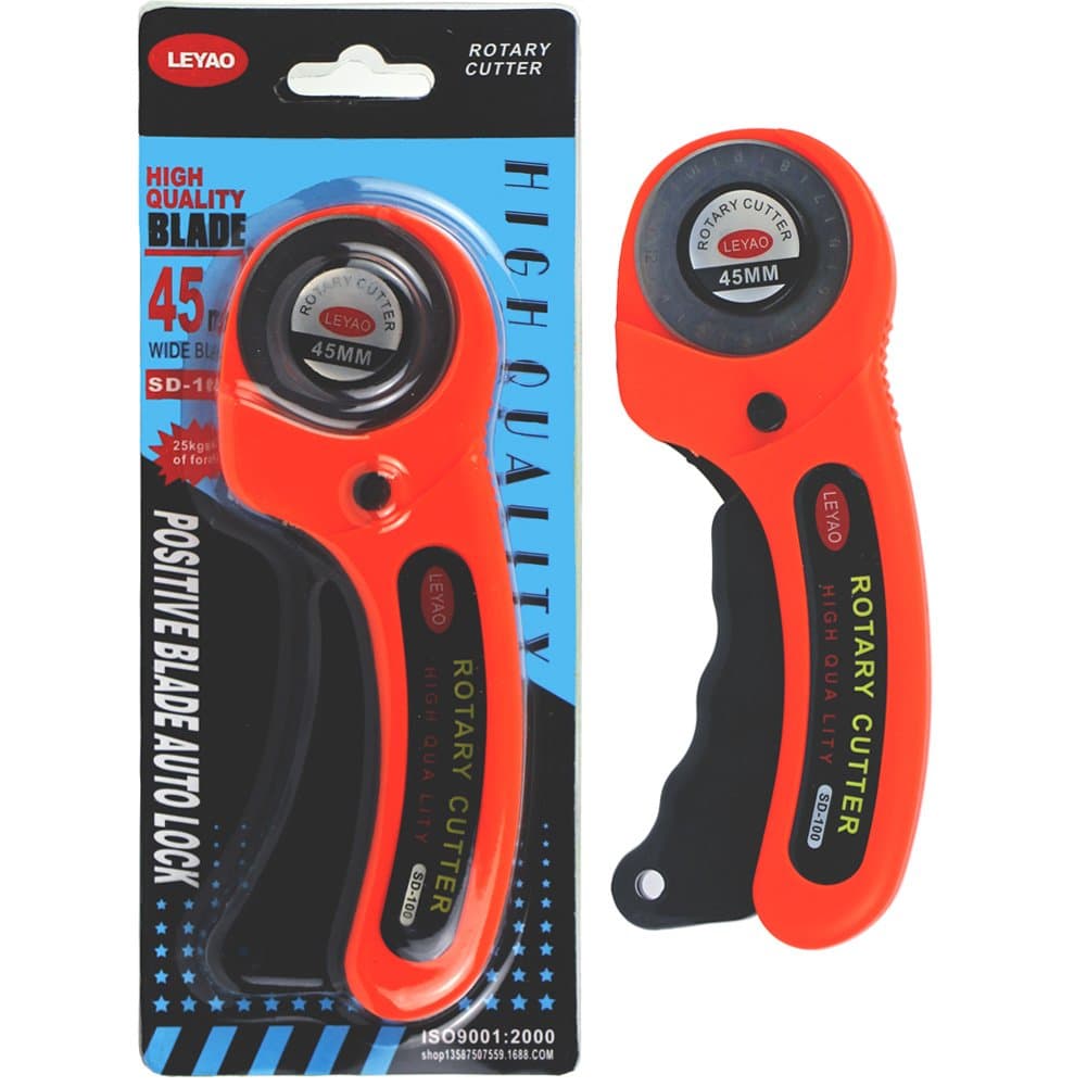 SharkFZ Rotary Cutter(45mm) for Sewing Quilting with Ergonomic Handle(Left Hand apply) Fabric paper leather