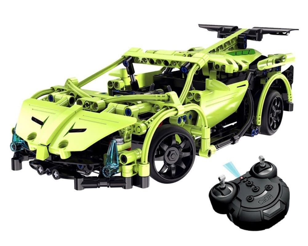 CrossRace MKBY01 Model Build Your Own Remote Control Car, Electric, 1:14 2.4GHz Construction Kits Sets,Gift Toys for 12 Years Old Boys, Green