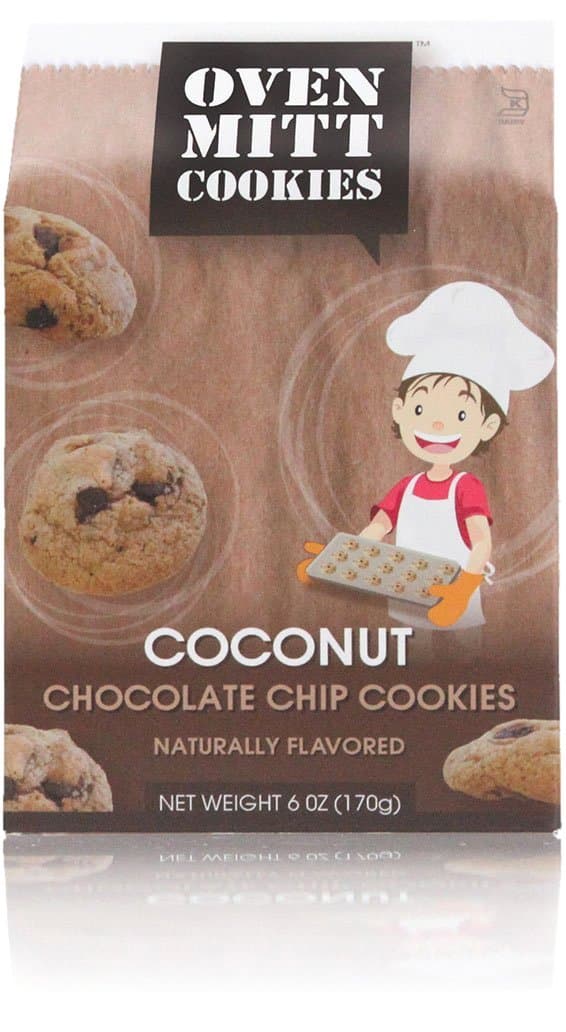 Oven Mitt Cookies Coconut Chocolate Chip Cookies, 6 Oz. Box, 12 Cookies