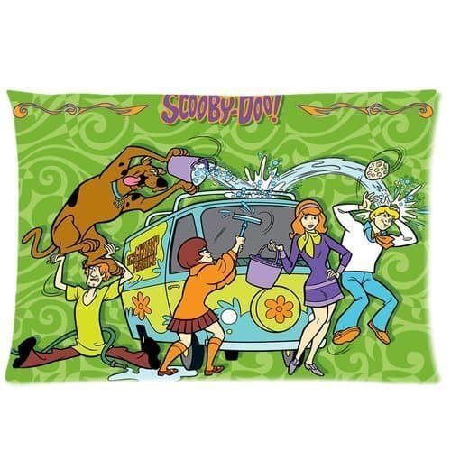 Sweety Heart Custom Cartoon Scooby doo Mistery Machine Pillowcase Soft Zippered Throw Pillow Cover Cushion Case Covers Fasfion Design Two Sides Printed Pillows