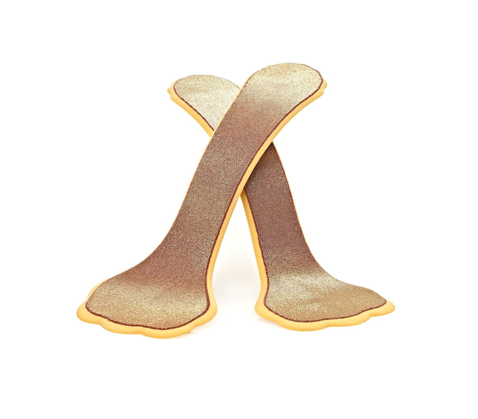 FootPetals Killer Kushionz Limited Collection Gold Fabric Shoe Insert