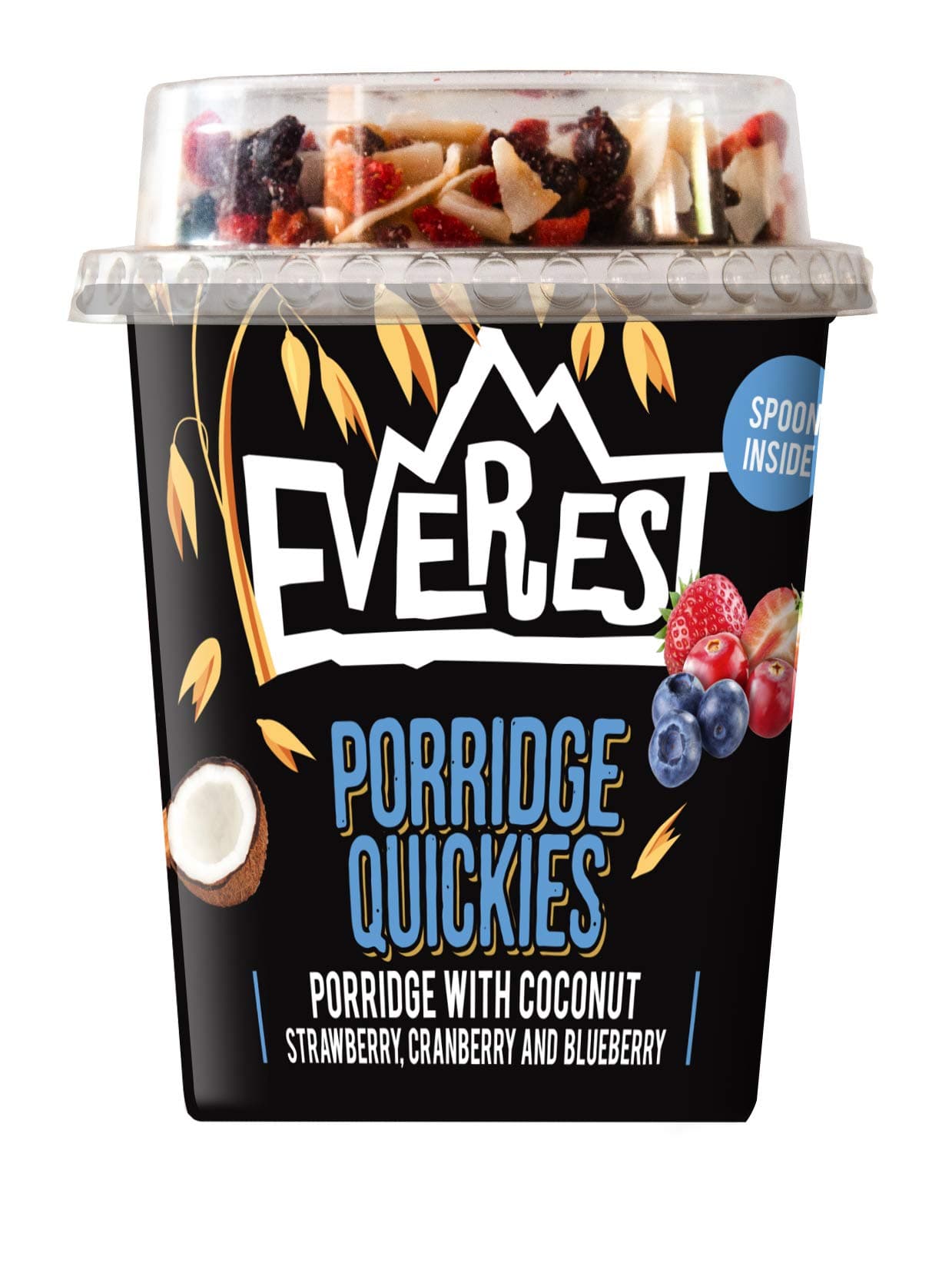 Porridge Quickie with Coconut, Strawberry, Cranberry & Blueberry (Box of 12)