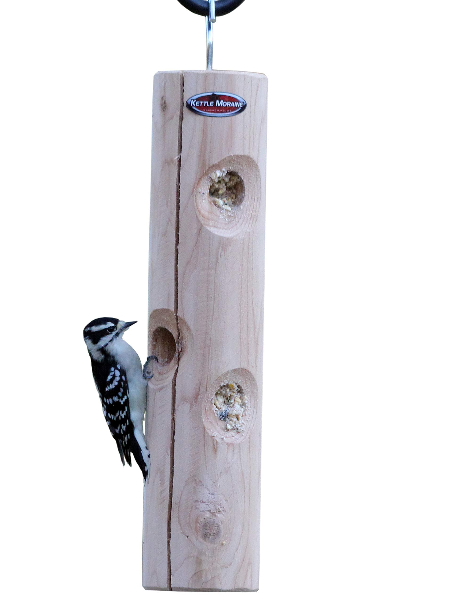 Cedar Suet Plug Log Feeder