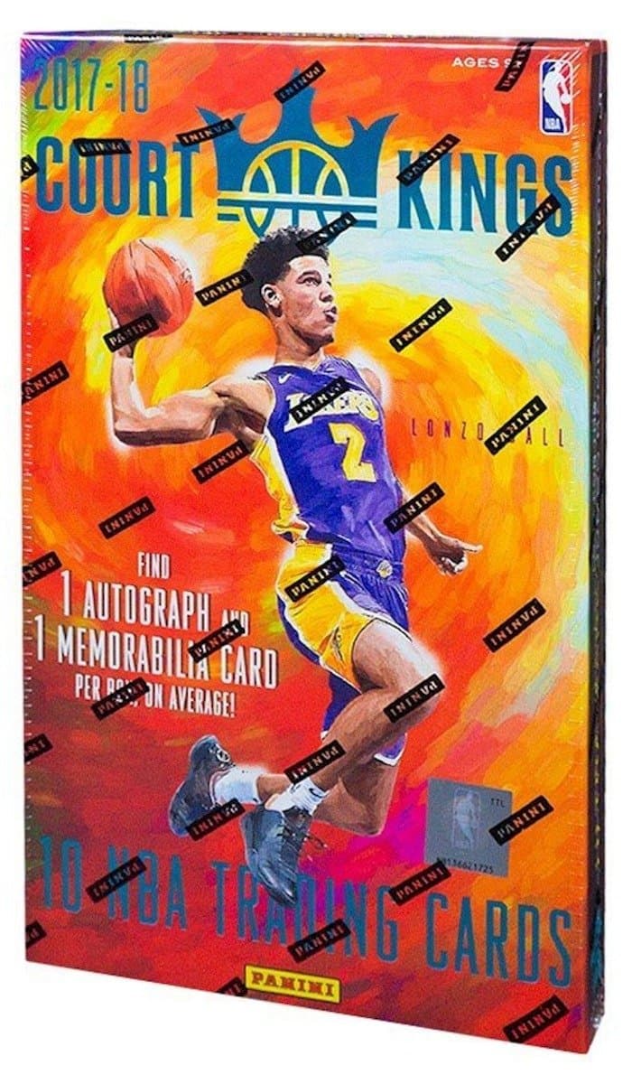 2017-18 Panini Court Kings Basketball Hobby Box (1 Pack/10 Cards: 1 Autograph, 1 Memorabilia, 2 Rookies)