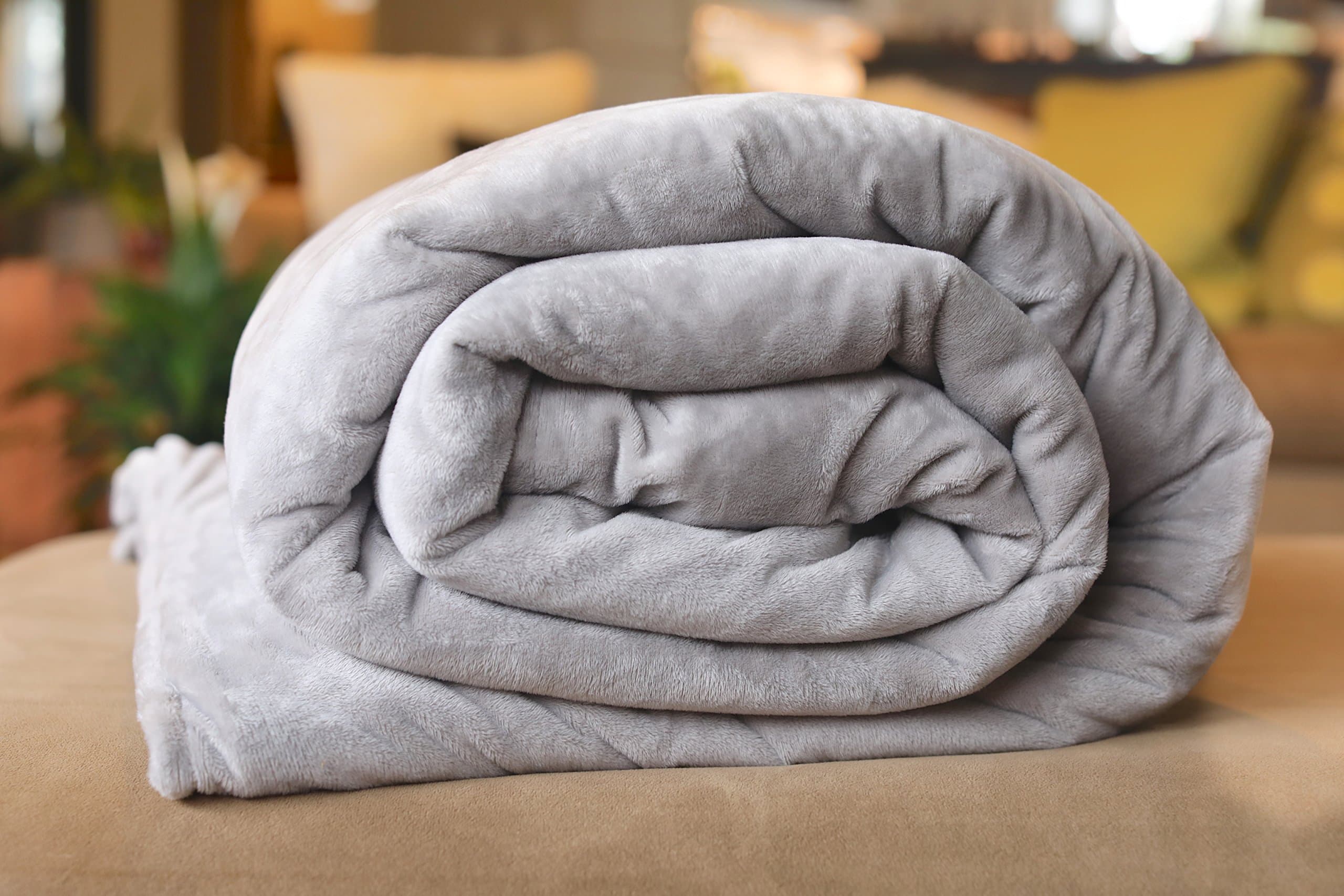 Weighted Blanket for Adults or Kids (15 lbs, 60" x 80") Soft Minky Cover for Stress, Best Heavy Premium Blanket for Promoting Calm and Sensory Therapy