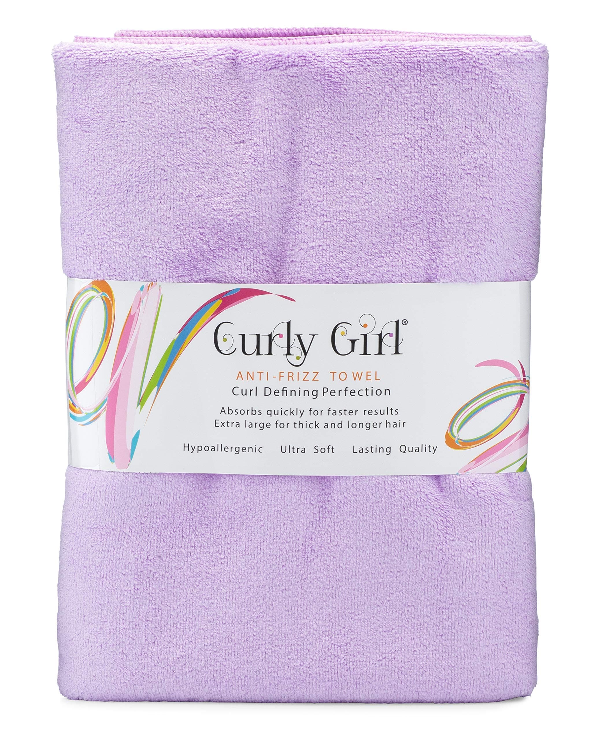 Curly Girl, Curly Hair Towel, Large Microfiber 22" x 39", Super Absorbent