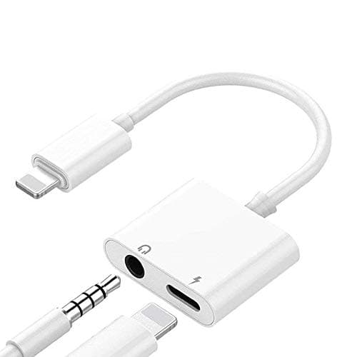 Compatible Headphone and Charger Adapter Replacement for Phone 7/7P/8/36P/X(White)