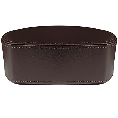 Remote Control Holder with 5 Compartments TV Remote Caddy Store Box,Desktop Organizer for Controller, Glasses and Media Player,Pen Storage (Brown)