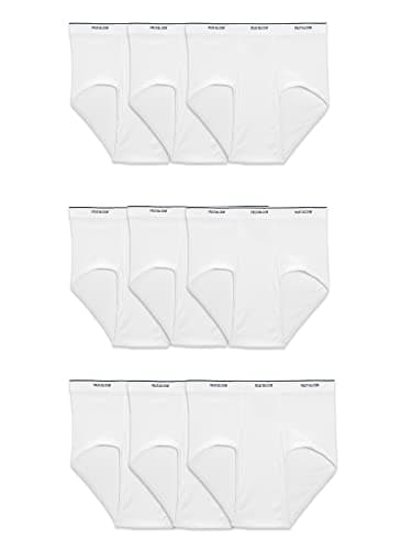 Fruit of the Loom Men's Basic White Brief Multipack Briefs (pack of 9)