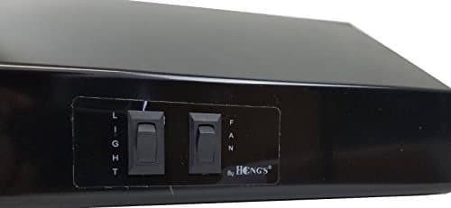 20" Black Rear Ducted RV Range Hood (12 Volt DC)