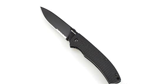 CK6016 Mamba Tactical Folding Knife 9Cr18Mov Blade Black Textured G10 Handle w/ Clip